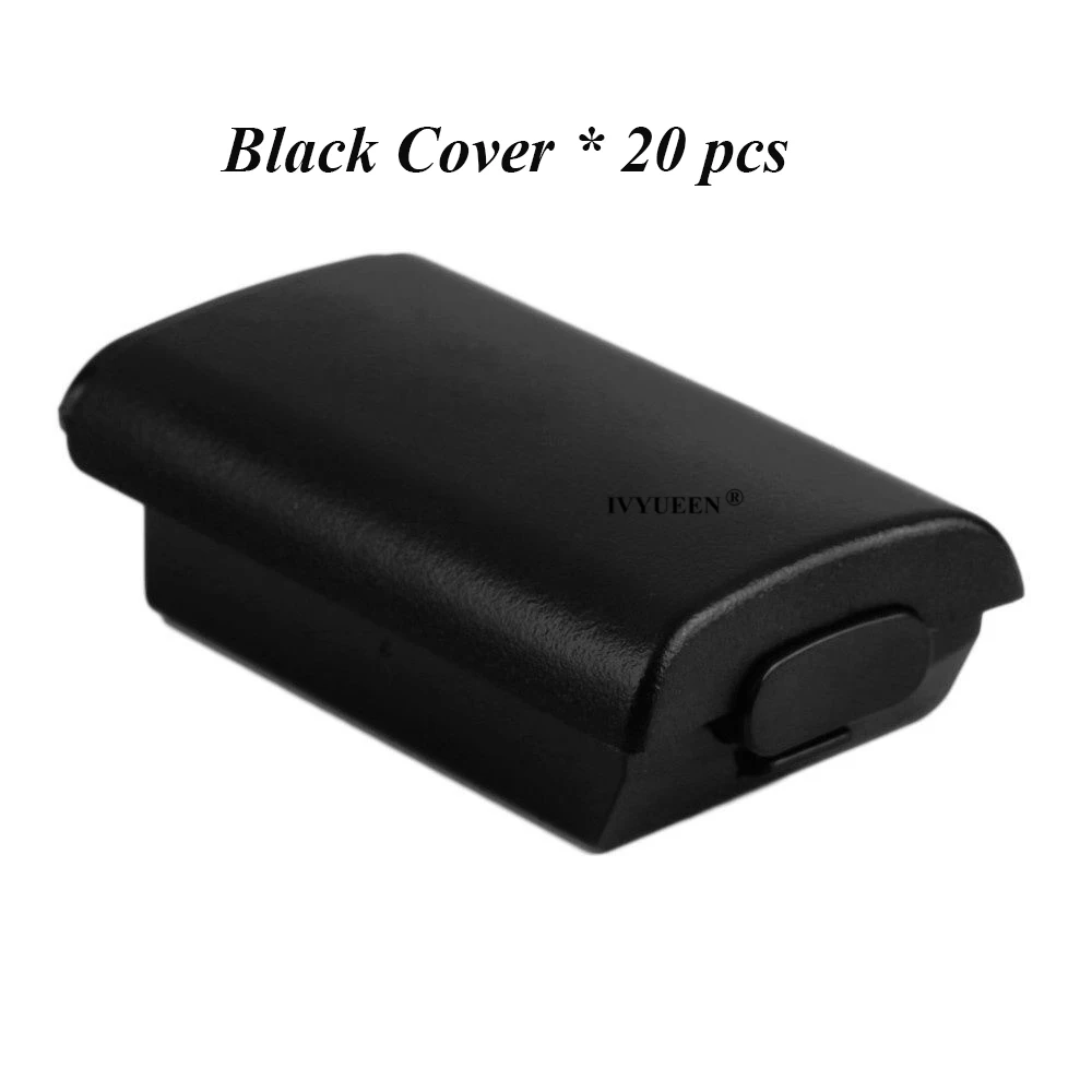 20 pcs Black IVYUEEN, 20 шт., для Xbox 360, беспроводной контроллер, AA, батарея, чехол, черный, белый, батарейный блок, крышка, сменный корпус - Цвет: 20 pcs Black
