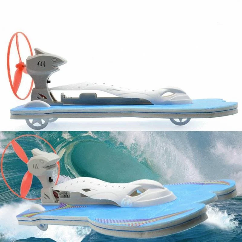

DIY Aerodynamic Speedboat Model Kits Electric Yacht Assembly Model Toy Physics Experiment Science Education Toys For Kids Gifts