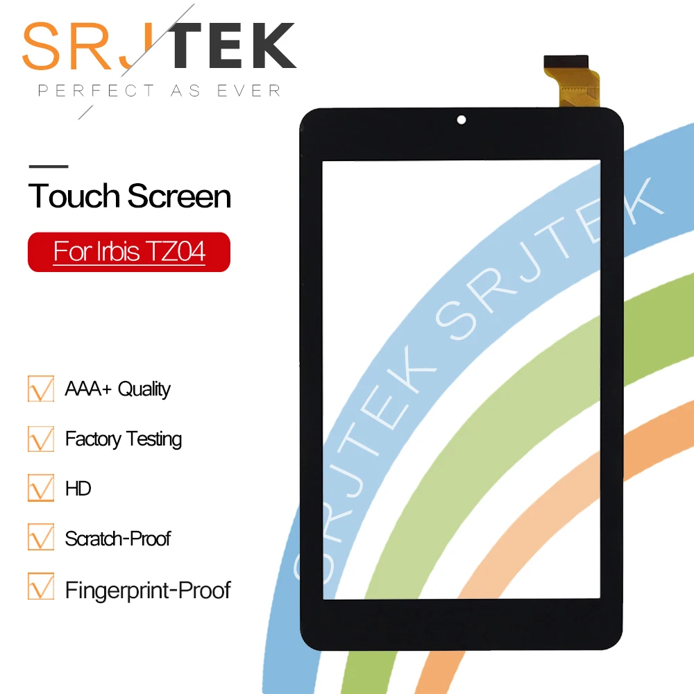 Srjtek 7 &quotдюймовый сенсорный экран Экран для Irbis TZ04 TZ05 TZ 04 05 дигитайзера Сенсор
