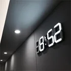 Светодиодные часы-будильник с USB-зарядкой, электронные цифровые часы, настенные часы 3D, цифровые часы, украшение для дома, зеркальные часы
