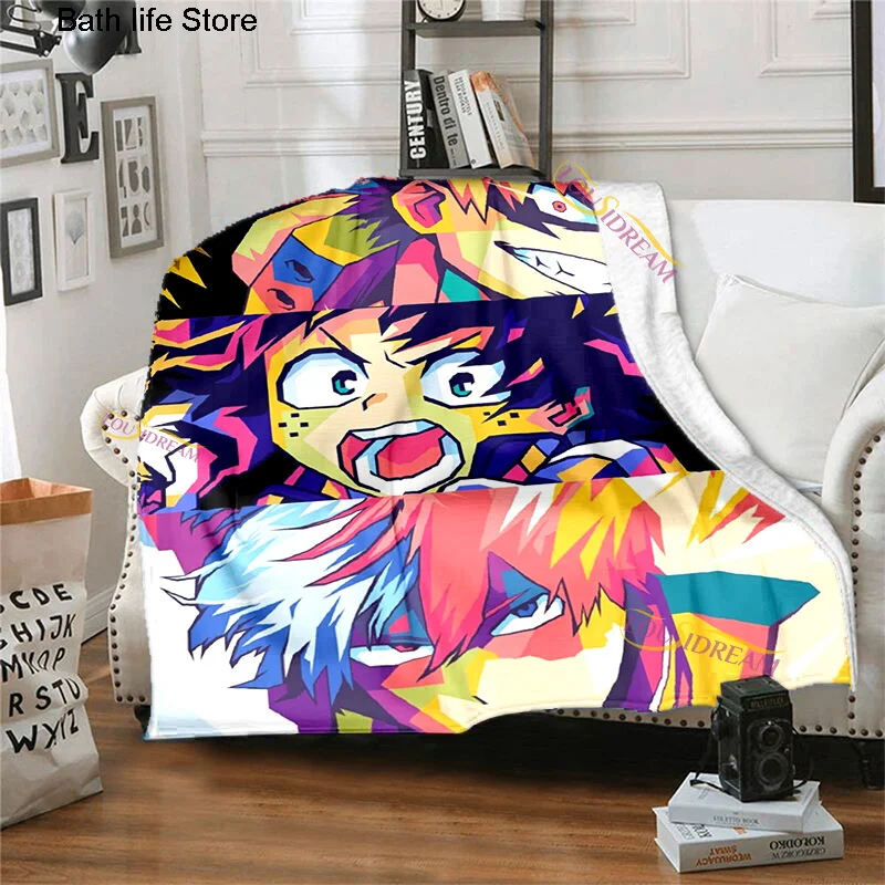Одеяло моя геройская академия фланелевые одеяла простыня с мультяшным принтом