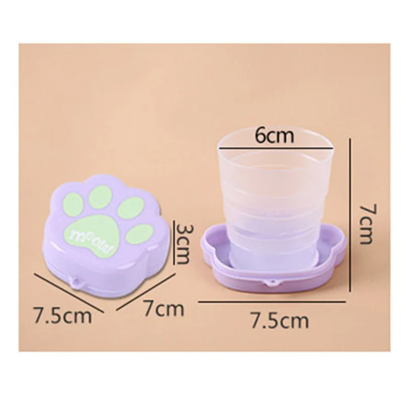 Креативная мультяшная пластиковая чашка портативная Выдвижная складная для