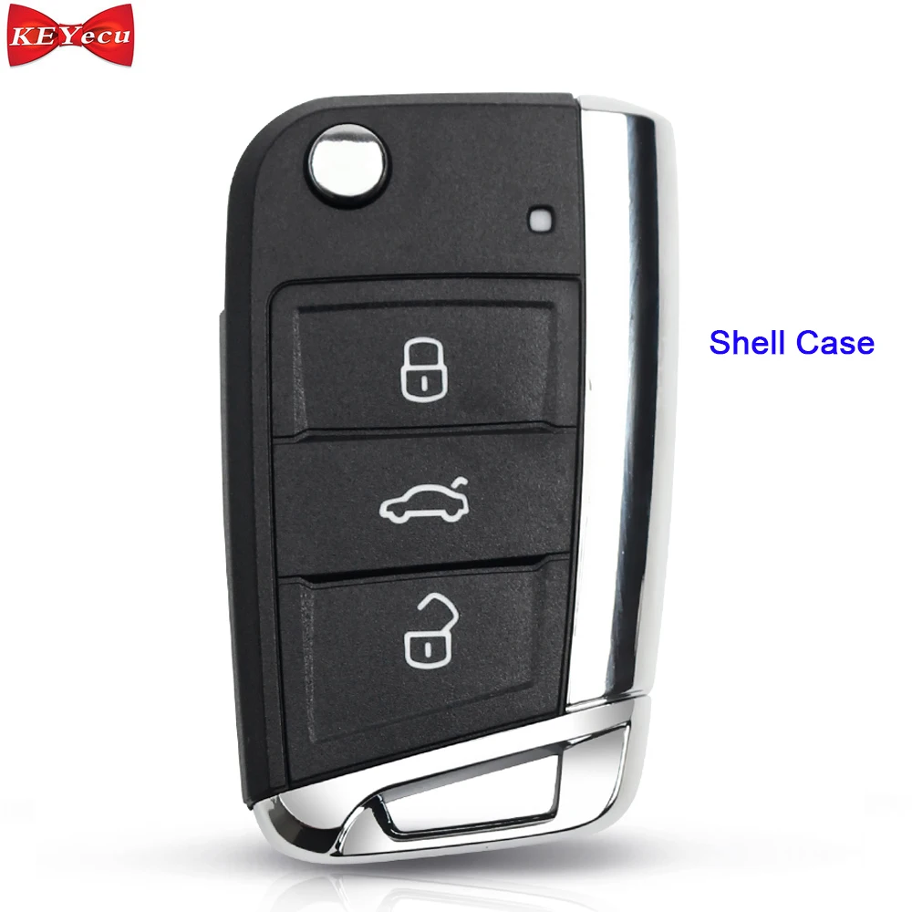 KEYECU для Volkswagen Golf 7 GTI MK7 Skoda Octavia A7 Seat Upgraded Стильный чехол с дистанционным