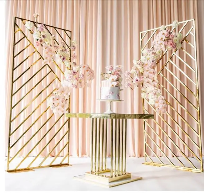 

Fashion hot sale high-grade stainless steel wedding gold background frame