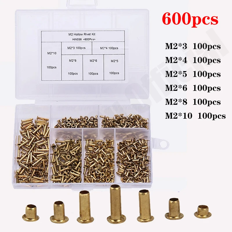 600 шт./компл. M2 * 3/4/5/6/8/10 GB876 трубчатые заклепки двухсторонняя печатная плата гвозди