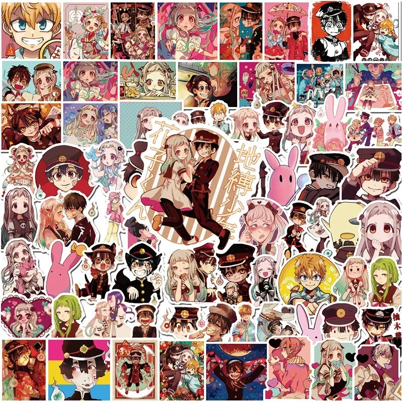 

100PCS Anime Toilet-Bound Hanako-kun Anime Stickers Collectibles Car Snowboard Bicycle Luggage Skateboard Graffiti Stickers