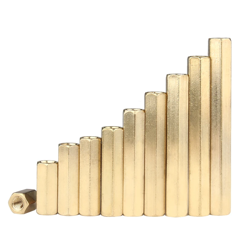 10-50pcs Hex Female to M2 M2.5 M3 M4 Brass standoff spacer Hexagonal stud Hollow Pillars brass spacing screw | Обустройство дома