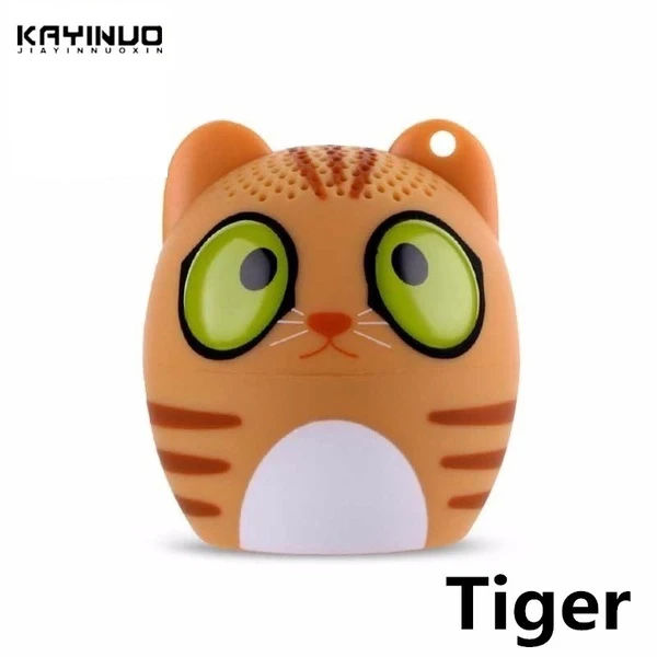 Tiger Мини животное Bluetooth динамик Портативный мультфильм открытый музыкальный плеер Stero Lound Динамик s сабвуфер громкой связи беспроводной динамик s - Цвет: Tiger