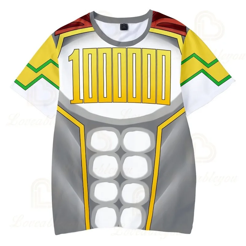

Japanese Anime My Hero Academy Cosplay 3D Printing Fashion Children's Clothing Boys Girls Short Sleeve Tops
