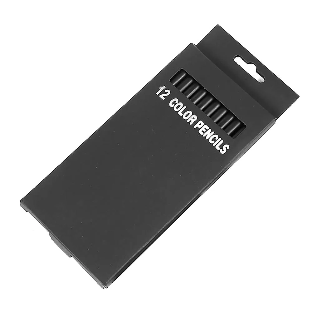 12 шт./компл. цветная униформа черная древесина цветной карандаш рисунок для детей