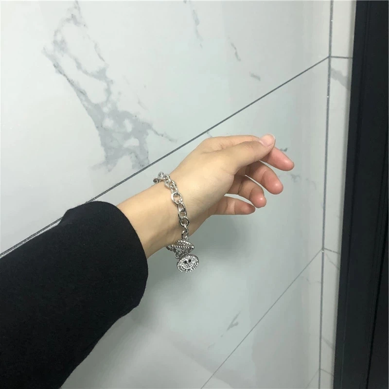 

YSMLK 2021 NEW Hip Hop Multi-layer Smiley Irregular Pearls Cross Chain Metal Beads Line Chain Necklace for Women Jewelry