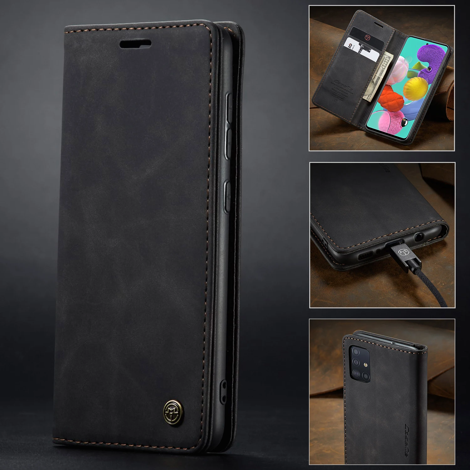 

Case For Samsung Galaxy A50 A20 A30S A40 A21S A70 A51 A71 A81 A91 M31 Flip Magnetic Leather Wallet Cover M30S Note20 S20 Ultra