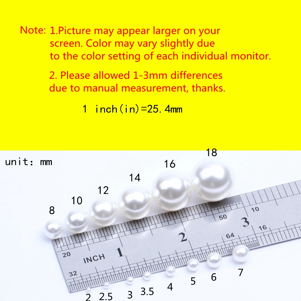 Слоновая кость/белый цвет 1 5-18 мм маленькая сумка высокая яркость без отверстий