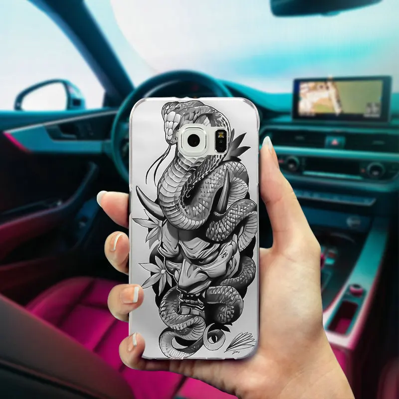 Крутые лучшие японские мягкие чехлы из ТПУ с маской демона они хання для samsung Galaxy