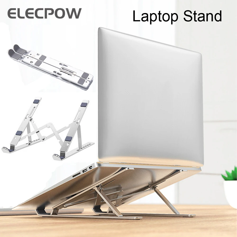 

Elecpow Laptop Stand Aluminium Foldable Support MacBook Laptop Holder Notebook Bracket Adjustable Desk Rack Support for iPad Air
