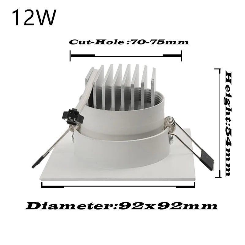 Потолочный Светодиодный Светильник направленного света 7 Вт 9 12 18 24 квадратный