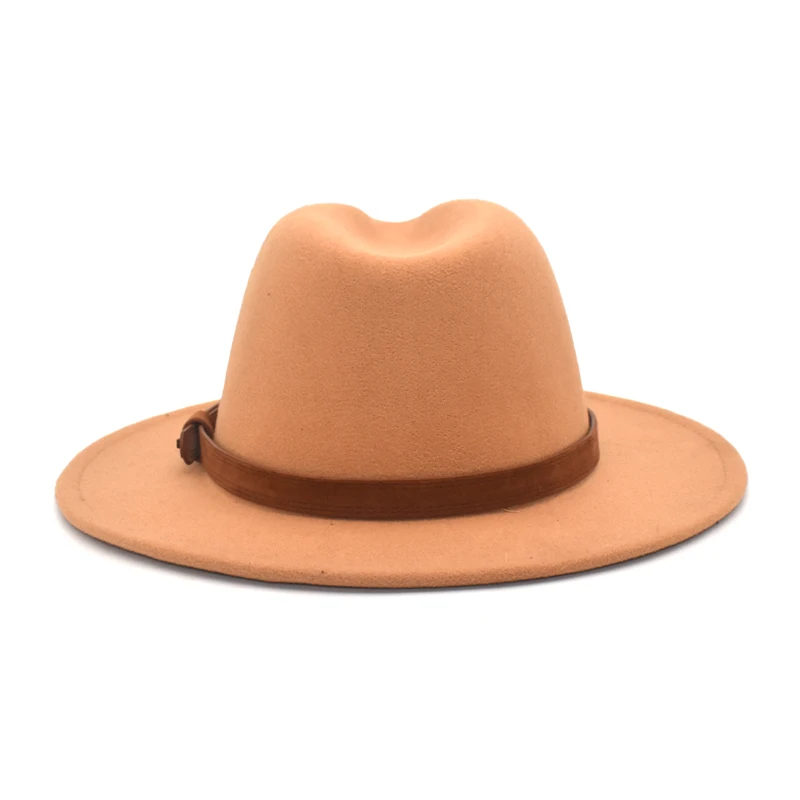 Men's Fedora Hat Australia Wool Felt Fedora Hat Wide-brimmed Hat Retro Winter Jazz Hat Chapeau femme Autumn Hat F81