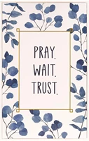 latter day living pray wait trust positive wall art religious wall decor christian home decor wall sign plaque