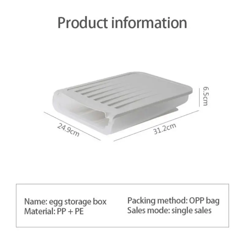 

Transparent Automatic Rolling Egg Storage Rack Stackable Refrigerator Food Savers Container Tray Home Egg Storage Organzer Box