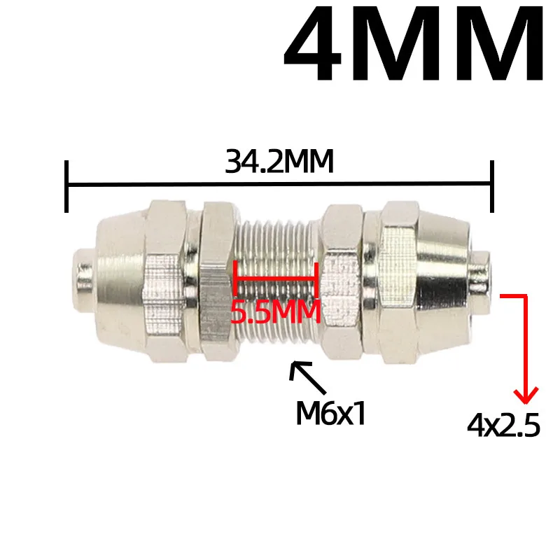 

HAOYUNMA медная пневматическая перегородка прямая 4-16 мм Quick Push