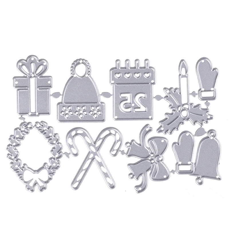 1 шт. новые рождественские резные штампы Подарочная коробка для свечей перчатки с