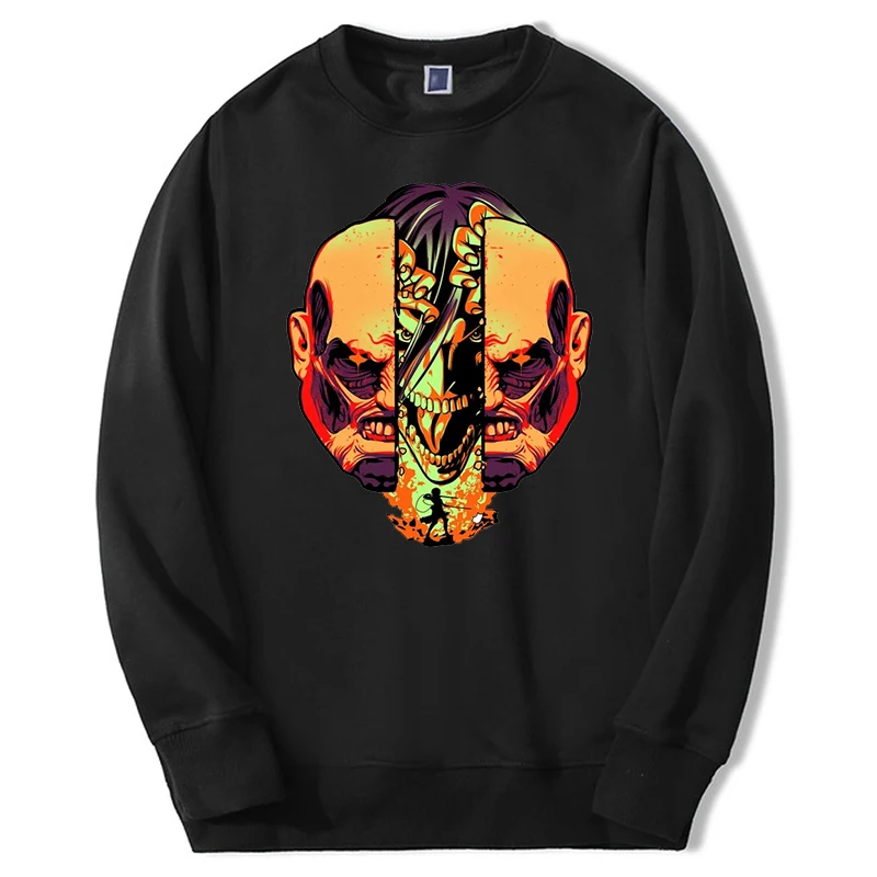 

Толстовка мужская с принтом «атака на Титанов», японский свитшот с японским аниме, худи с AttackTitan, простая одежда с принтом, теплые пуловеры, зима 2021