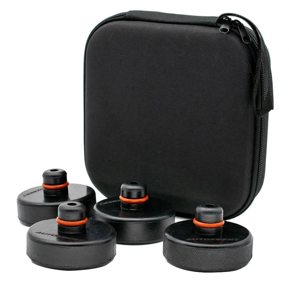 4x car rubber jack pad lifting point adapter tool storage case non slip support frame protector for tesla model x y s 3 black free global shipping