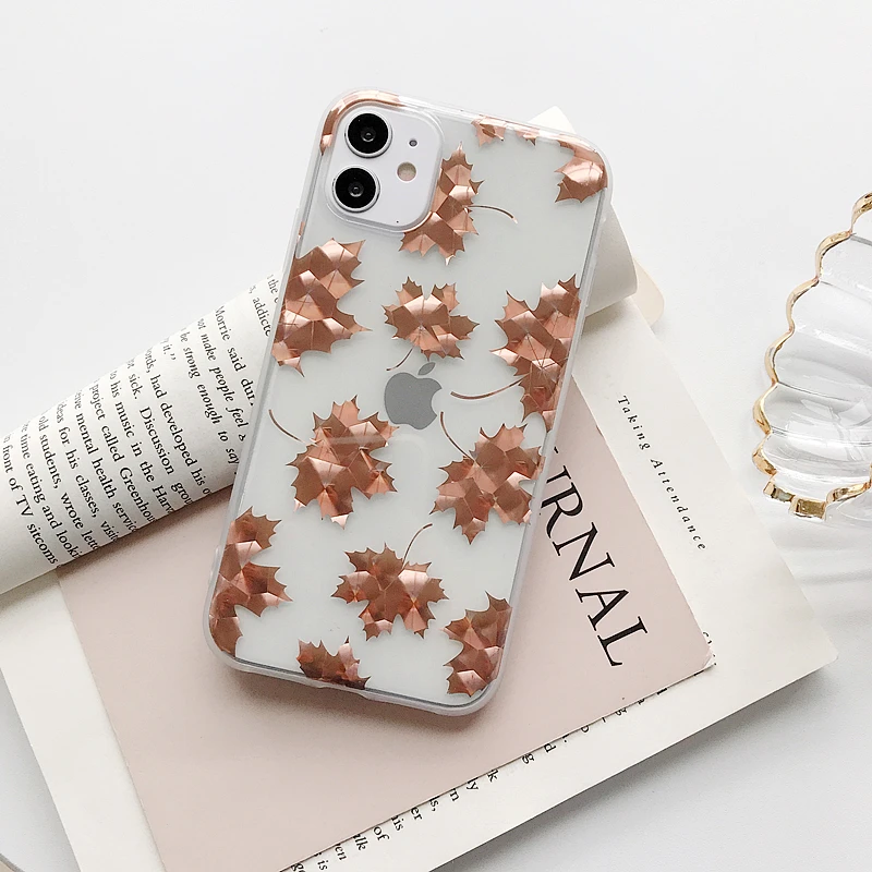 Роскошный чехол для iPhone 11 Pro Max 7 8 Plus X XS XR мягкий Блестящий Прозрачный с золотыми