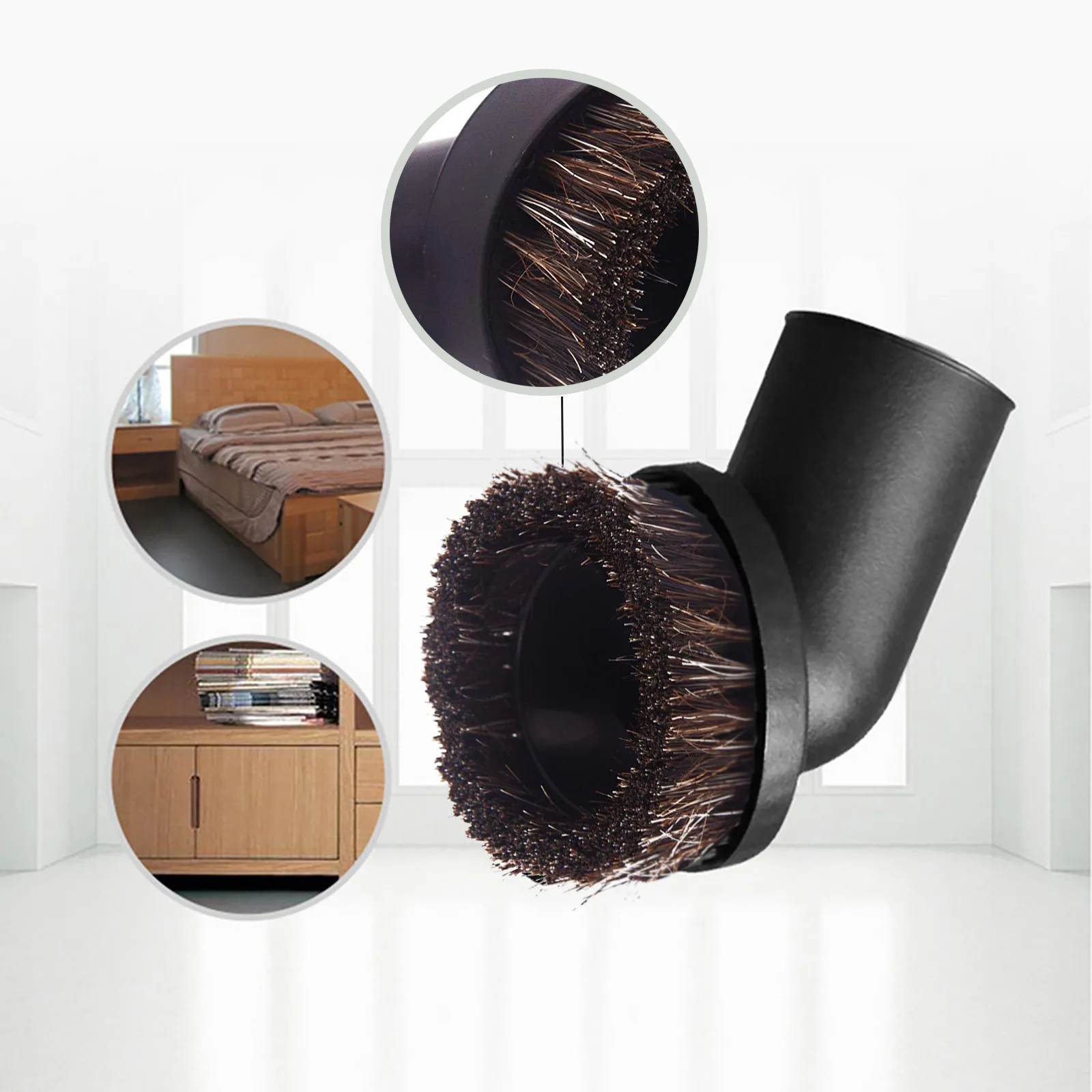 

1.25inch Round Horse Hair Dusting Brush Replace Soft Brush For Vacuum Cleaner Converting Adapter Vacuum Tool Vacuum Cleaner#2