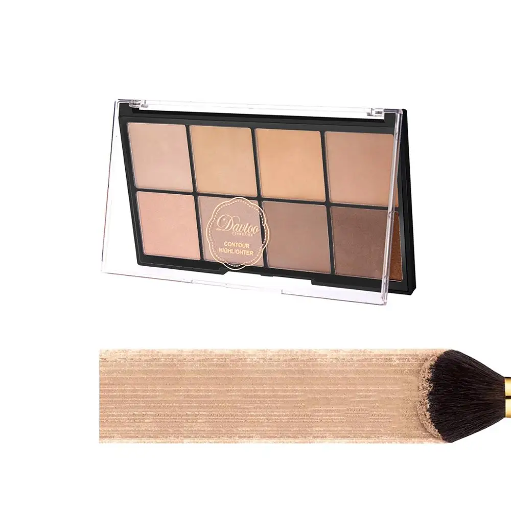 8 цветов компактный Гладкий контроль масла прессованная пудра с зеркалом стойкий