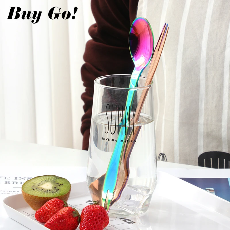 2 шт. ложка вилка для салата из нержавеющей стали|Ложки| |