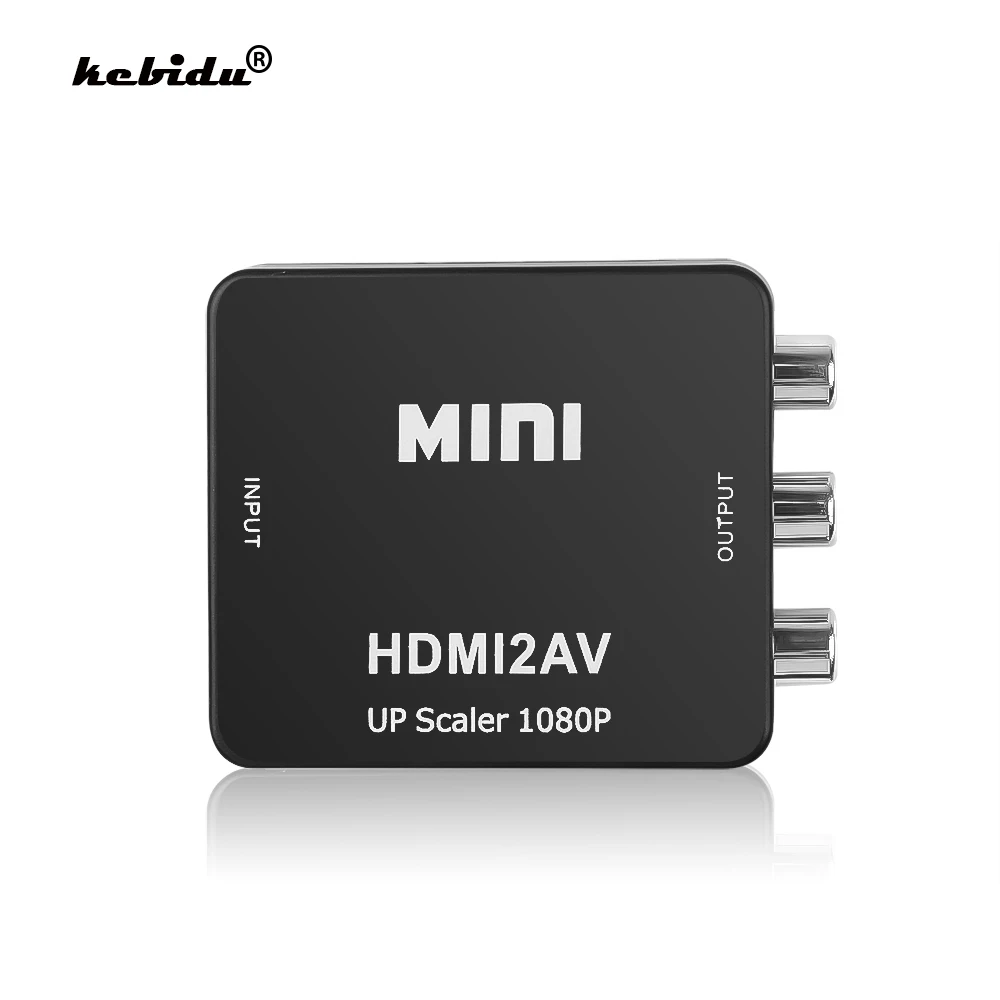 Kebidu Mini HD 1080P HDMI compatible2AV видеоконвертер совместим с RCA AV/CVSB L/R видео|converter box hdmi|converter