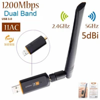 pix link 1200mbps usb 3 0 wireless wifi adapter 2 4ghz 5ghz with antenna dual band pc mini computer high speed network card