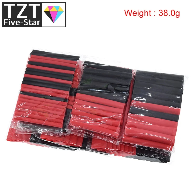 

TZT 1set=150PCS 7.28m Black And Red 2:1 Assortment Heat Shrink Tubing Tube Car Cable Sleeving Wrap Wire Kit