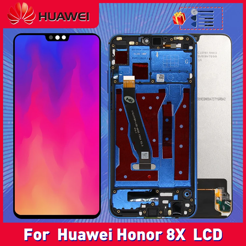 6,5 "para Huawei Honor 8X LCD visualizaci&oacute;n pantalla t&aacute;ctil digitalizador piezas de repuesto para Honor 8X pantalla JSN-L21 JSN-L22 pantalla LCD-0
