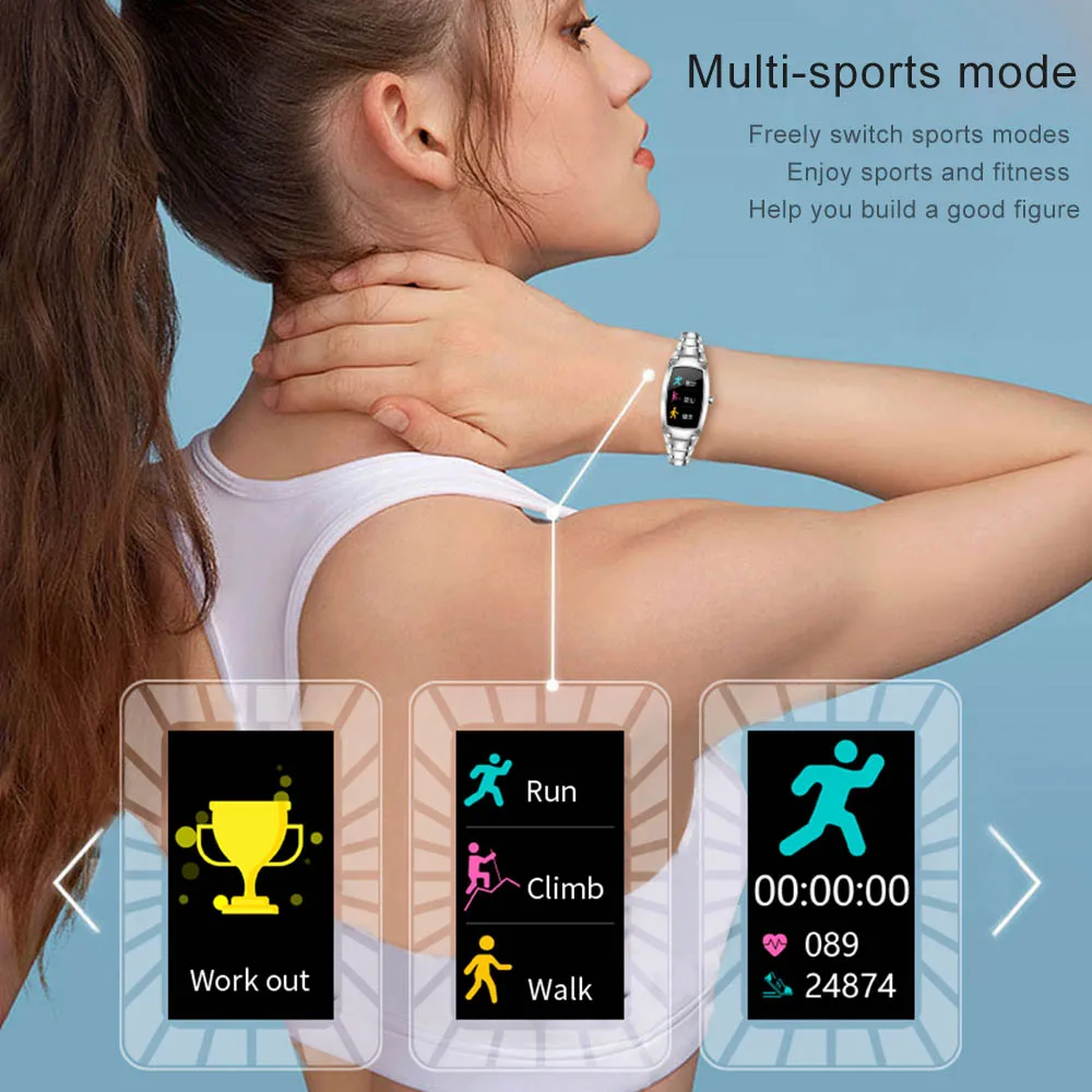 

Women Smart Watch IP67 Waterproof Heart Rate Monitor Message Reminder Fitness Bracelet Smart Bluetooth Sport Watch