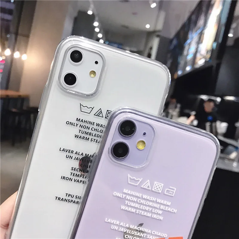 Lovebay Прозрачный чехол для телефона с надписями iPhone 11 Pro Max X XS XR Xs мягкий прозрачный