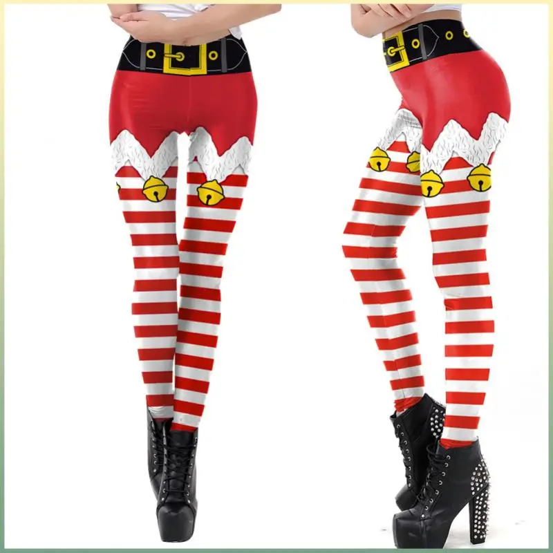 

2021 Fashion Women Christmas Sexy High Waist Skinny Leggins Stretchy Printed Skinny Pants Xmas Casual Elk Print Slim Leggings