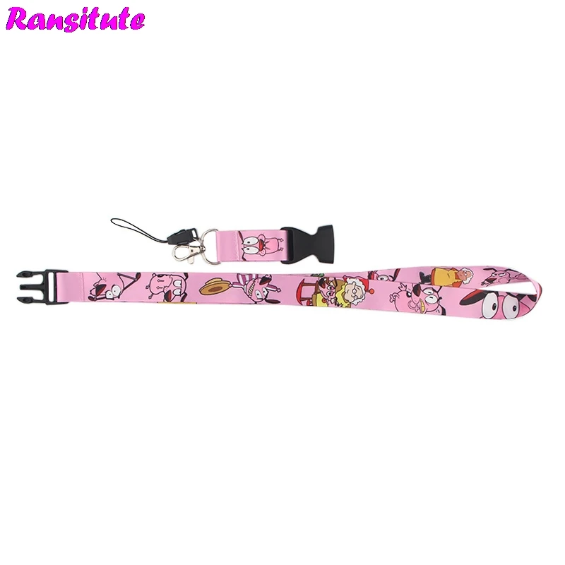 Ransitute Cartoon Dog Lanyard/mobile Phone Rope/neckband Accessories Mobile Phone ID Badge Holder DIY Jewelry Gift R546