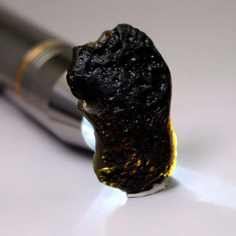 

1pcs Tektite Meteorite Raw Specimen Mineral Rock Iron Stone Rough Black