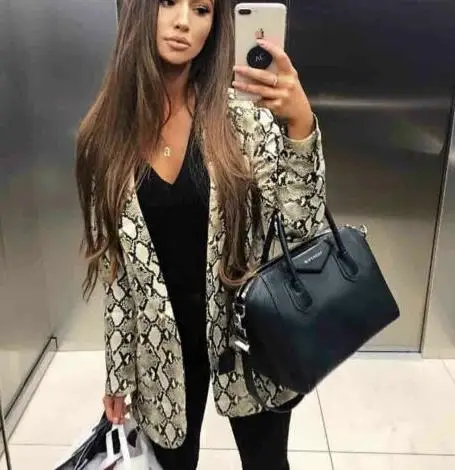 Женский Элегантный Модный приталенный повседневный деловой Блейзер пиджак