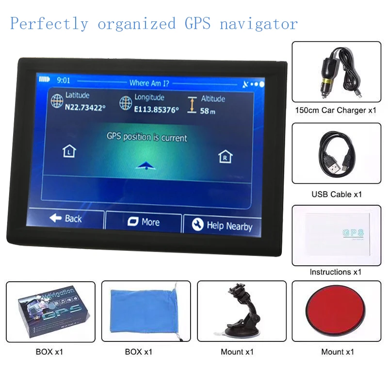 Автомобильный gps-навигатор автомобильные аксессуары 9 дюймов конденсатор HD FM Bluetooth 256BM спутниковый голосовой автомобильный навигатор Navitelk грузовик gps Naviga