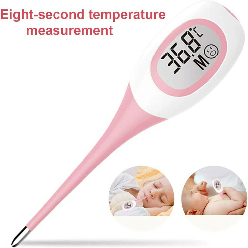 

Measurement Digital Thermometer Soft Head LCD Backlit Display Accurate Fast Thermometers DC120