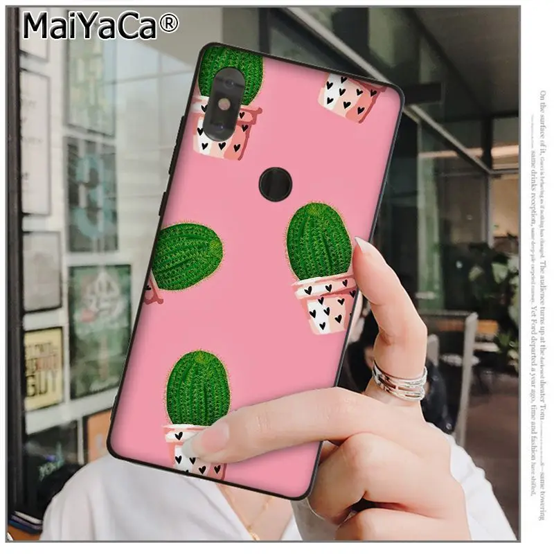 MaiYaCa карамельные цвета мультфильм Кактус Coque Shell чехол для телефона Xiaomi 8 9 se Redmi 6 pro
