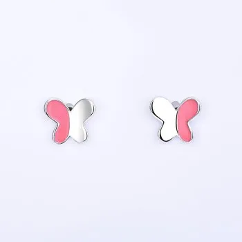 

S925 Pure Silver Butterfly Earrings Female Korean Fashion Cute Earrings Personality Sweet Gutta Percha Ear Jewelry Hbe678