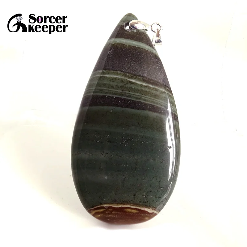 Мужская подвеска в виде капли воды настоящий натуральный камень Пикассо бисер