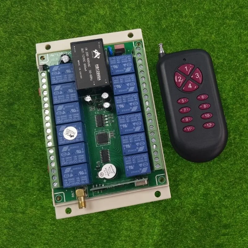 

AC110V 220V CH lighting RF Wireless Remote Control Receiver transmitter Industrial agricultural power on and off 315/433.92 mhz