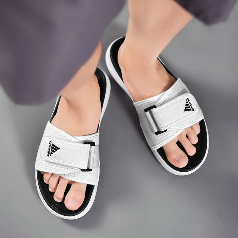 

2021 Summer Woman Shoes Soft Mesh White/Black Classic Home Slippers for Men Walking Beach Outdoor Unisex Casual Mens Shoes