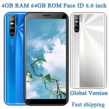 4GB RAM 64GB ROM 9A Global Mobile Phones Android Quad Core Face id Smartphones 13MP 6.0inch Screen unlocked Cellphones celulares