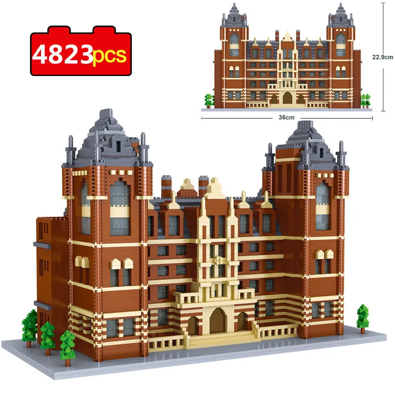 

4823pcs World Famous Architecture Building Blocks UK Royal College of Music University DIY Mini Diamond Blocks Bricks Toys Gifts